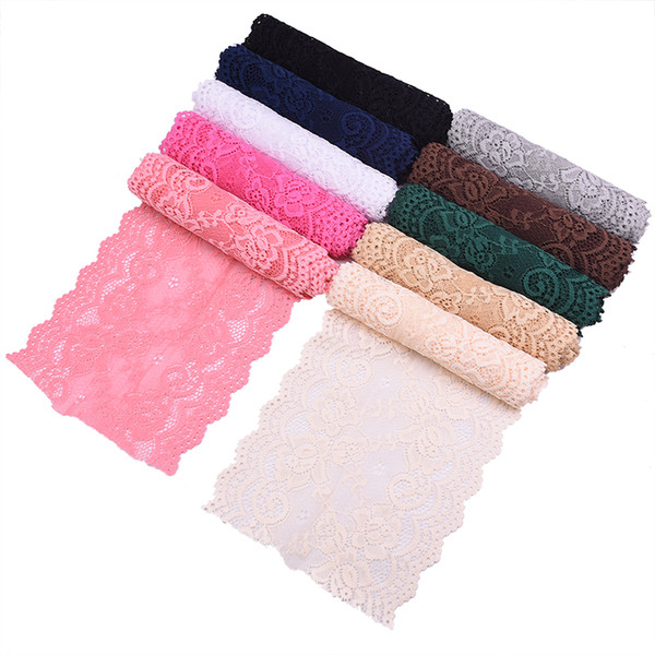 1/2yard 15cm Colored Nylon Lace Handmade Sewing Embroidered Lace Roll Flowers Fabric Wedding Home Party DIY Clothing Accessories