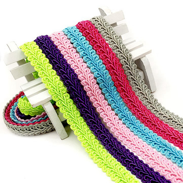 5Meter 12mm Curve Cotton Lace Trim Centipede Braided Ribbon Fabric Handmade DIY Clothes Sewing Supplies Craft Accessories