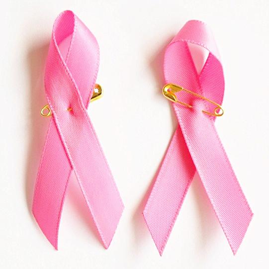Cost-effective Pink Breast Cancer Awareness Ribbon Bow Brooch Gold Safty Pin Cancer RIbbon Charms