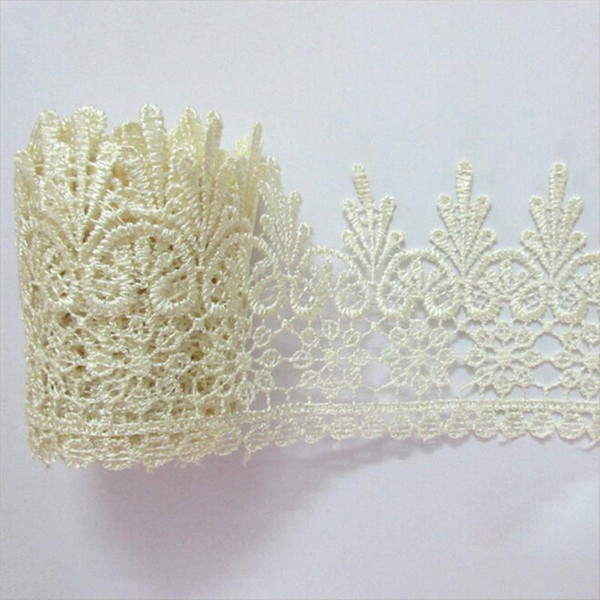 15 Yards Vintage Beige Wedding Bridal Embroidered Lace Edge Trim Ribbon Applique DIY Sewing Crafts