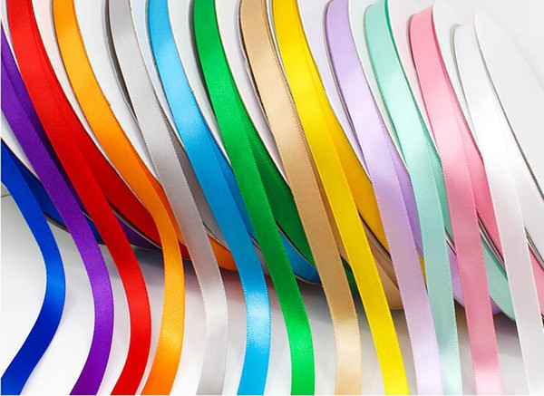1cm wide garment accessories Single side encryption color Polyester stain ribbon for gift presents wrapping costume decoration