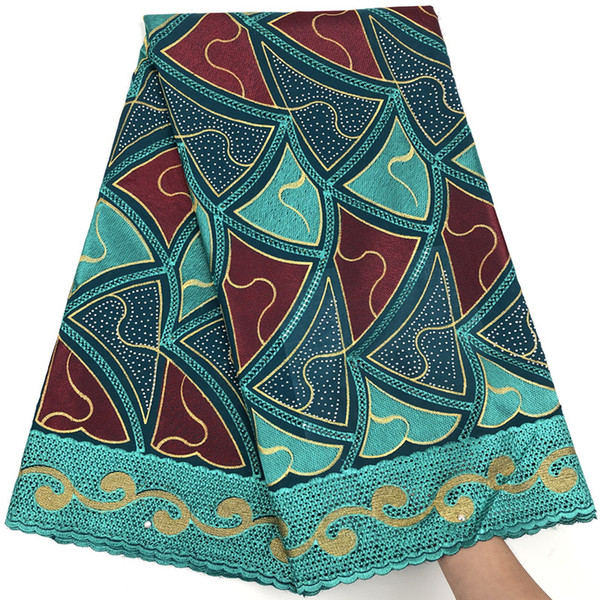 New Green African Dry Lace Fabric With Stones Nigerian Lace Fabric Superb Swiss Voile In Switzerland For Garment Sew A1718