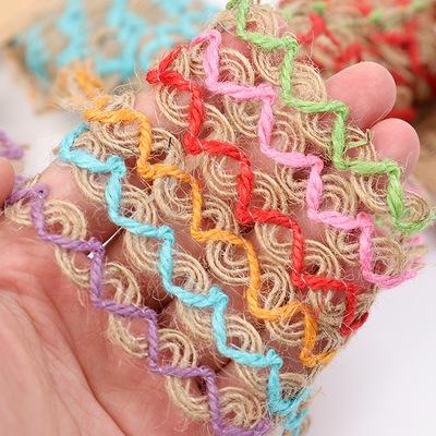 2019 1cmx50M/Roll Natural Party Crafts Wedding Ribbon Gift Warrping Hemp Ribbon Jute Burlap DIY Festival Supplies Festival Decoration