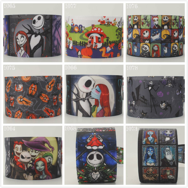 3'',75mm grosgrain ribbon for Halloween holiday & Ghost theme -