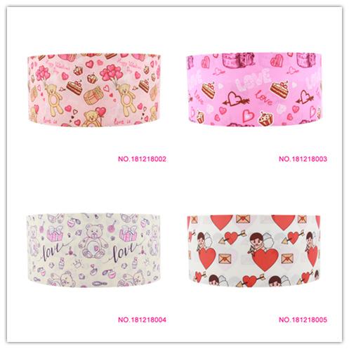 ribbon 22mm 181218002 cartoon printed grosgrain ribbon webbing 50 yards/roll for hair tie free shipping can custom 16mm 25mm 38mm 50mm 75m