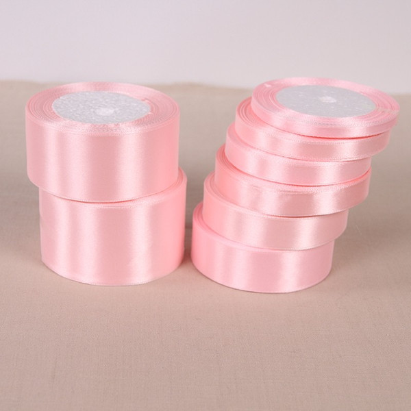 20mm Light Pink Silk Satin Ribbon Wedding Party Decoration Gift Wrapping Christmas New Year Apparel Sewing & Fabric gift Ribbon