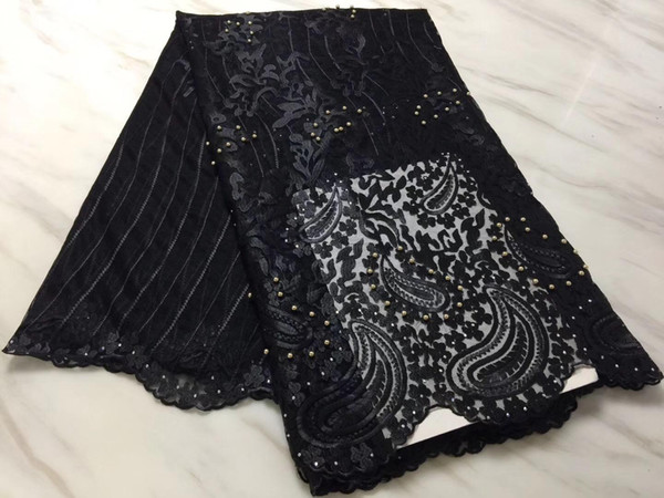 African Lace Fabric 2019 Embroidered Nigerian Laces Fabric Bridal High Quality French Tulle Lace For Wedding Party PL2910