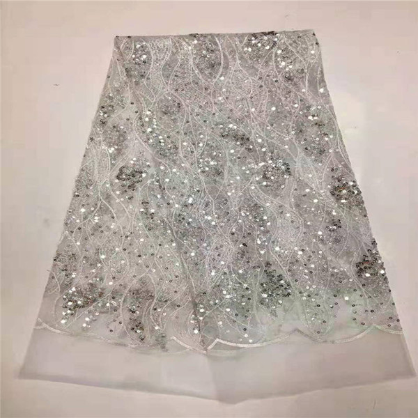 African Lace Fabric 2019 Embroidered Nigerian Lace Fabrics Bridal High Quality French Tulle Fabric For wedding rf13-40