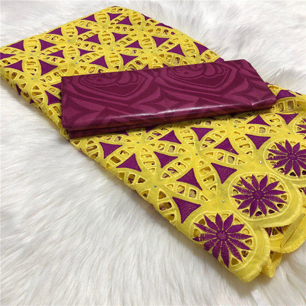 African Guinea Bazin Brocade Damask Fabric for Femme Robe New Bazin Riche Brode with Swiss Cotton Lace 5yards/lot BT30