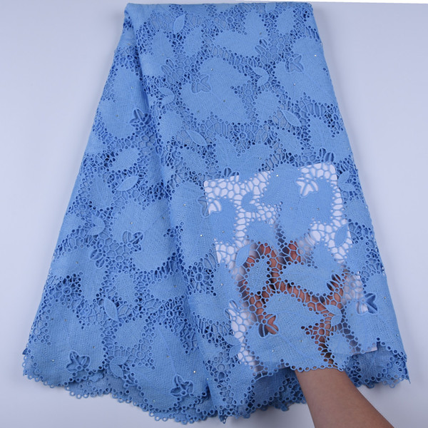 Guipure Lace Cord Lace Fabric High Quality Nigerian Fabric 2019 African French Water Soluble Cord For Wedding A1668