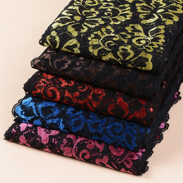 1 Yards luxurious flowers Lace Stretch Floral Lingerie Headband Elastic DIY Lace Wide:18cm Wedding Arrangements Etc