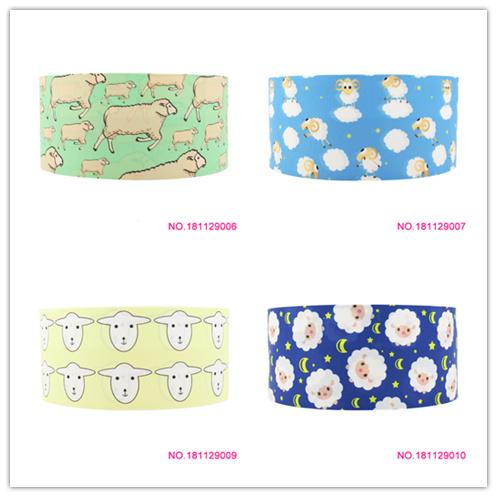 ribbon 22mm 181129006 cartoon printed grosgrain ribbon webbing 50 yards/roll for hair tie free shipping can custom 16mm 25mm 38mm 50mm 75m