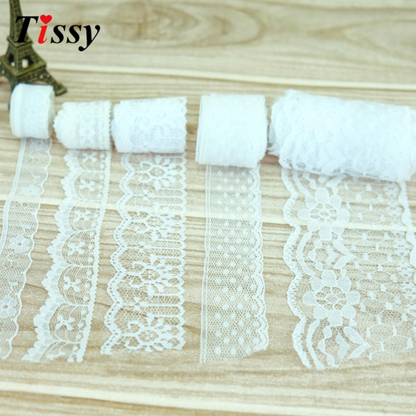 20Yard/Lot White High Quality Lace Ribbon Embroidered Net Lace Trim Fabric For Wedding Decoration By Best Price