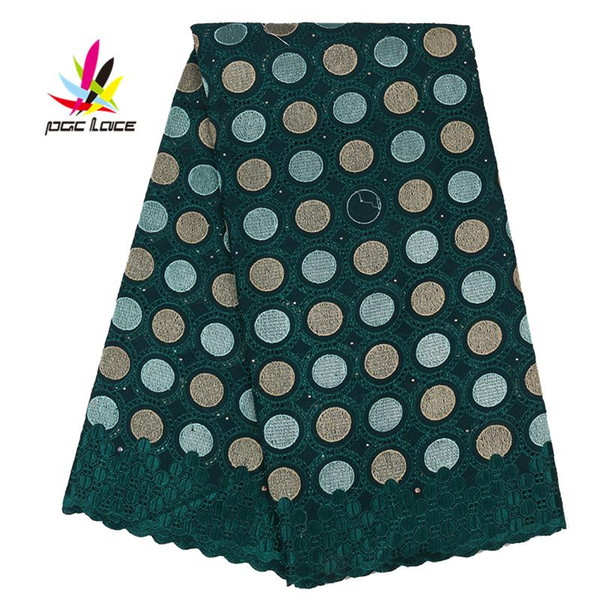 Swiss Voile Lace Austria High Quality Nigerian Lace Latest Nigerian with Embroidered Applique Decorative Flowers AMY2773B