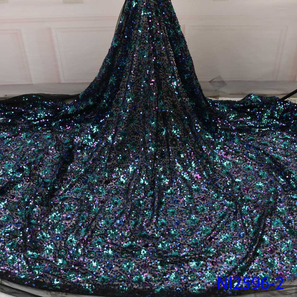 Lace fabric Embroidered Tulle Fabric 2019 New High Quality for women party dresses Mesh