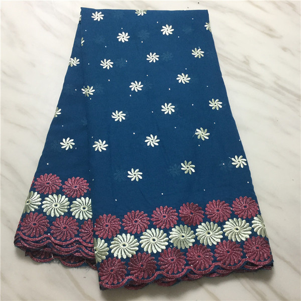 Afrian cotton lace fabric high class african swiss voile lace fabric cotton for wedding dress pl14-98