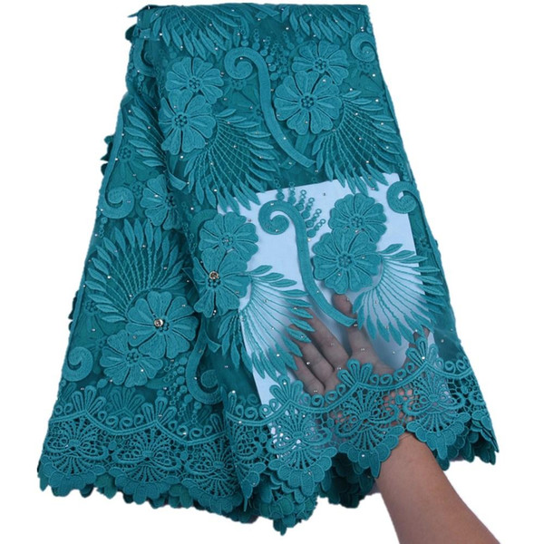 Best Quality African Lace Fabric Orange Swiss Voile Lace High Quality Emboridery French Mesh 2018 French Fabric Y1605
