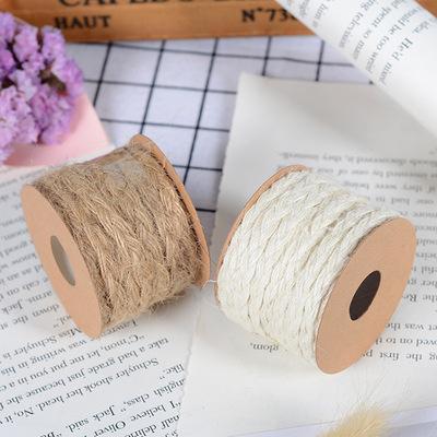 2019 new 5m/roll Natural Party Crafts Wedding Ribbon Gift Warrping Hemp Ribbon Jute Burlap DIY Festival Supplies Festival Decoration
