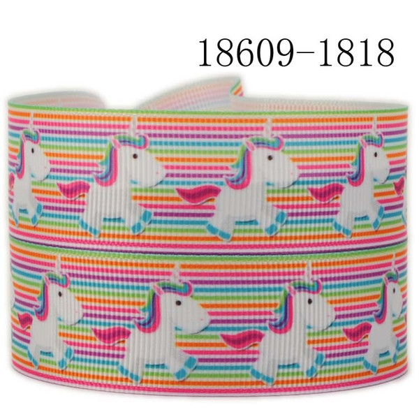 25mm unicorn cartoon Grosgrain ribbon - Pet Unicorn - Glitter ribbon