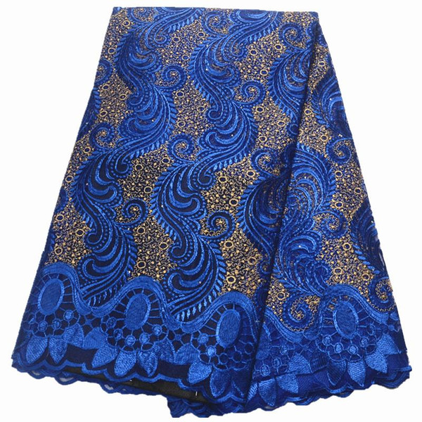 teal lace fabric 2019 high quality lace nigerian fabric for women dress african tulle with stones 5yards per pieceHOT SALE LACE