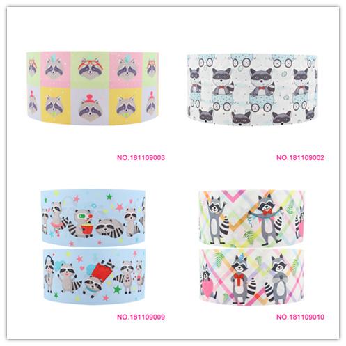 ribbon 22mm 181109001 cartoon printed grosgrain ribbon webbing 50 yards/roll for hair tie free shipping can custom 16mm 25mm 38mm 50mm 75mm