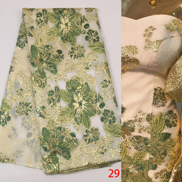 Latest Embroidered Brocade Lace For Wedding Party Dress High Quality African French Tulle Lace Nigerian Net NA2916B-2