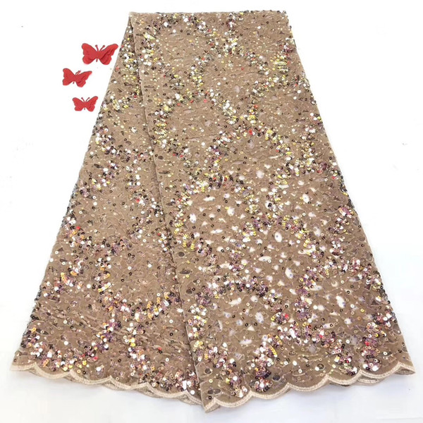 New Designs African Lace Fabrics Guipure Lace Fabric 2019 High Quality Nigerian Cord Fabric For Wedding Dress