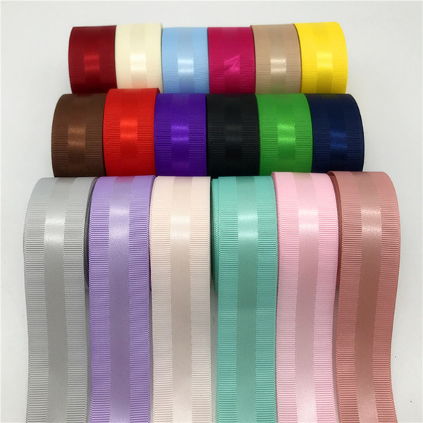 30yards/lot 1'' (25mm) Grosgrain Edge Satin Ribbon Hair Bow Party Christmas Wedding Decoration Grosgrain Ribbon