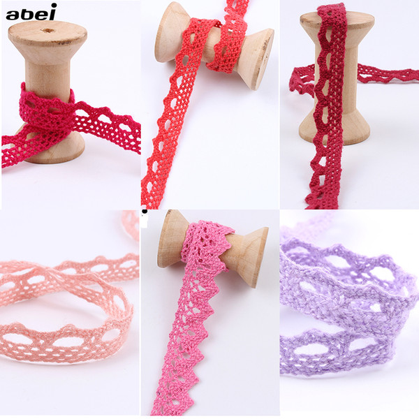 10Yards Mix Colors Cotton Lace Trims Cotton Ribbon DIY Clothes Hometexile Edge Embellishement Handmade Fabric Material