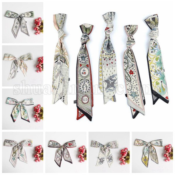 7 Designs Delicate Tarot Printed Ribbons Scarves Tie Bag Decoration Design Scarf For Women Fashion NEW NNA253