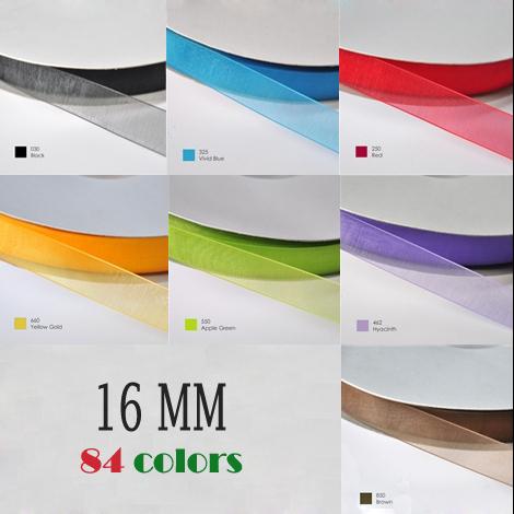 16mm organza ribbon 15mm 200 yards/roll cheap sheer ribbon organza white ribbon for wedding decoration