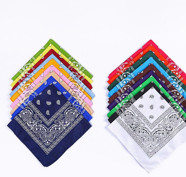 Top Quality National 100% Cotton Paisley Bandana Double Side Head Wrap Scarf Wristband Fast Shipping 55*55cm