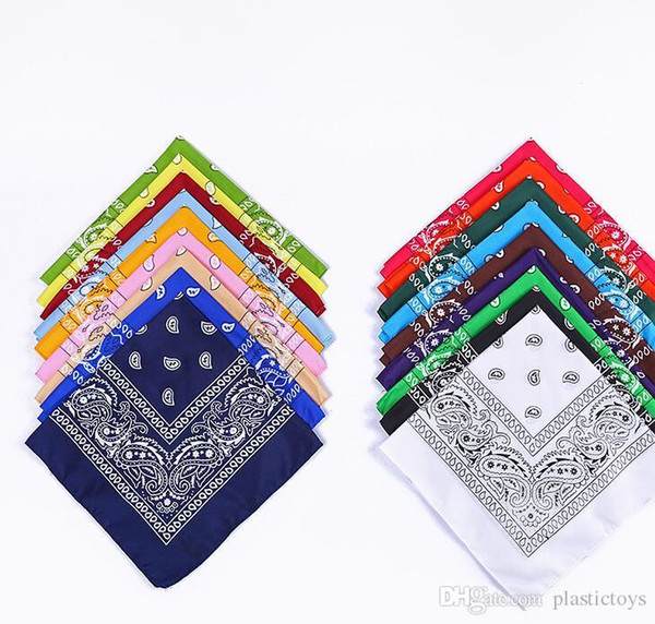 Top Quality National 100% Cotton Paisley Bandana Double Side Head Wrap Scarf Wristband Fast Shipping 55*55cm