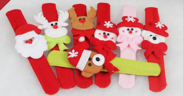 100p/lot Christmas party toys Wrist Strap Christmas Supplies Decoration Small Gift The old man snowman bears deer