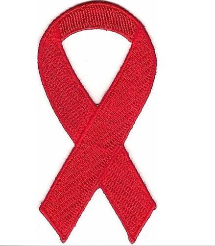 PINK /RED Breast Cancer Awareness Pink Ribbon Embroidered Iron on Sew on Patch 100PCS/