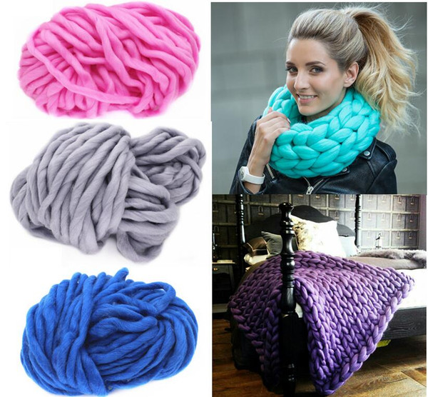 Knitting wool Woolen Yarn Pure Wool Super Bulky Chunky Knitting Yarn DIY Handmade knitted neckerchief blanket Crochet