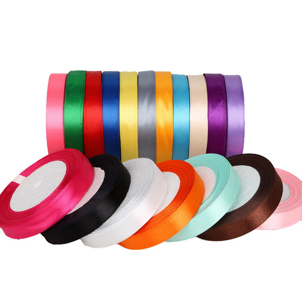 15mm 250Yards Slik Satin Ribbon Wedding Party Decoration Invitation Card Gift Wrapping Scrapbooking Supplies DIY Bow Craft
