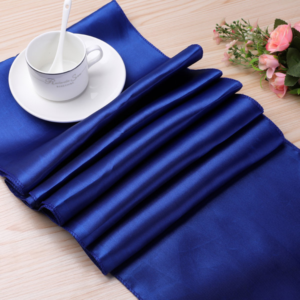 12pcs/ 30x275cm Satin Table Runners Modern Table Runner for Wedding Party Decoration Christmas New Year Decor for Home