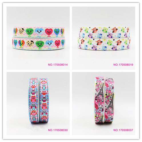 ribbon 22mm 170508014 cartoon printed grosgrain ribbon webbing 50yards/roll for hair tie free shipping can custom 16mm 25mm 38mm 50mm 75mm