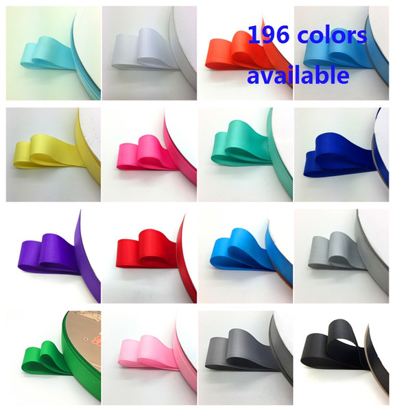 50yards/lot 1-1/2Inch 38mm Wide Grosgrain Ribbon Hair Bows Wedding DIY Crafts hair Accessories 196 colors.