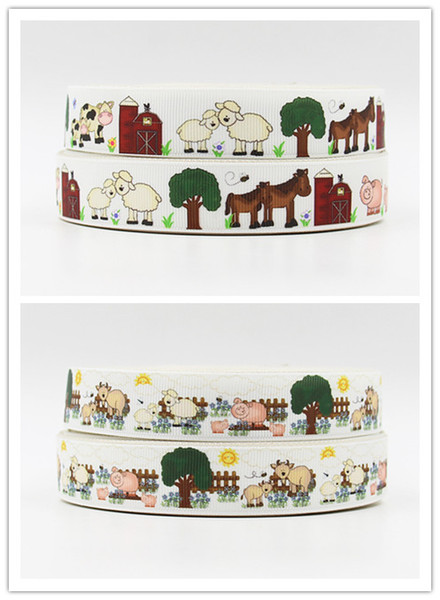 ribbon 22mm 170508006 cartoon printed grosgrain ribbon webbing 50yards/roll for hair tie free shipping can custom 16mm 25mm 38mm 50mm 75mm