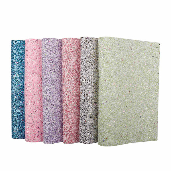 22*30CM Glitter Leather Fabric Sweet Color Synthetic Sheet For Wallpaper Covering DIY Bags Shoes Handmade Decoration Materials