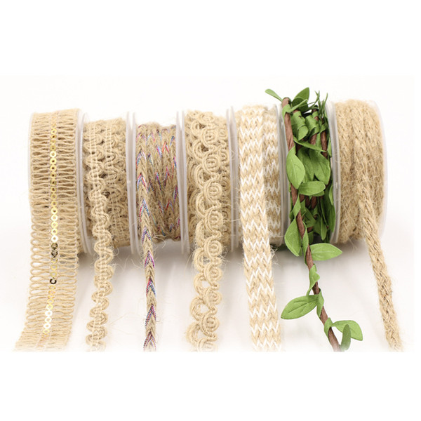 2M/roll Flower Wrapping Packaging Gift Ribbon Bow DIY Florist Bouquet Hemp Ribbo Gift Boxes Packaging Decoration