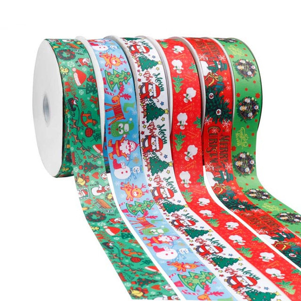38mm Christmas Grosgrain Ribbon For Tree Snowman Printed Christmas Theme DIY Handmade Materials DIY Hairbows Accessories