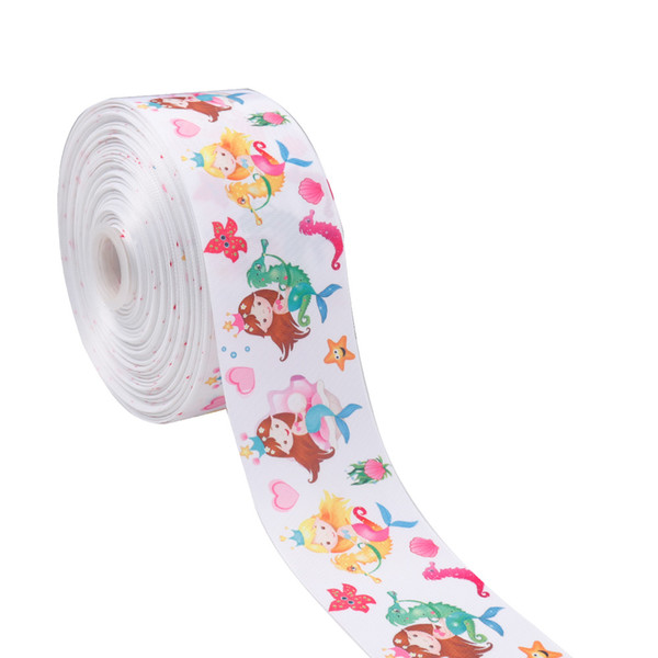 Newest Wholesale Grosgrain Printing Ribbon Fashion Design Bronzing Printing Sewing Ribbon DIY Hair Bows Accessories Wedding Party Decoration