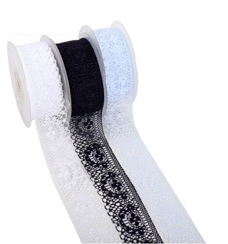 Lace Ribbons 38mm Width DIY Embroidered Net Lace Ribbon Trim Fabric For Sewing Decoration Home DIY Accessories Wedding Fita