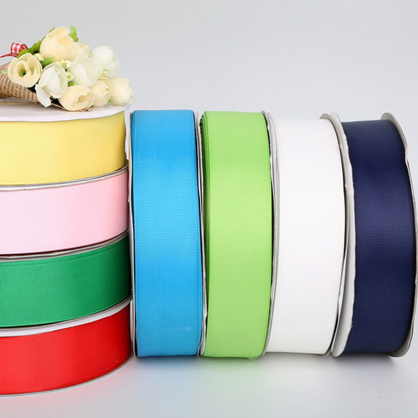 100%Polyester Solid Color Grosgrain Ribbon for hair bow gift wrap decoration (1/4
