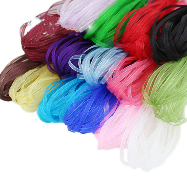 300yards/lot (15 colors mixed) 1/8''(3 mm) organza ribbons wholesale gift wrapping Christmas ribbons wedding ribbon