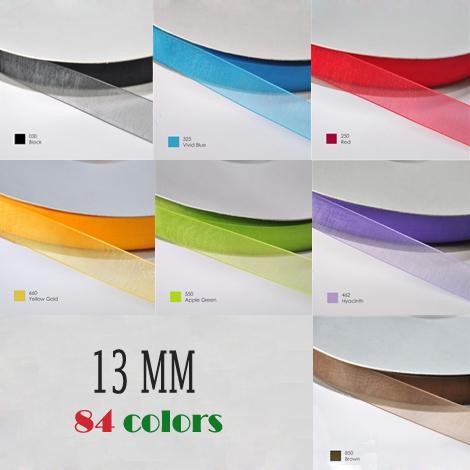 13mm Organza Ribbon Fabric 200Yards 100% Polyester 0.5 inch width