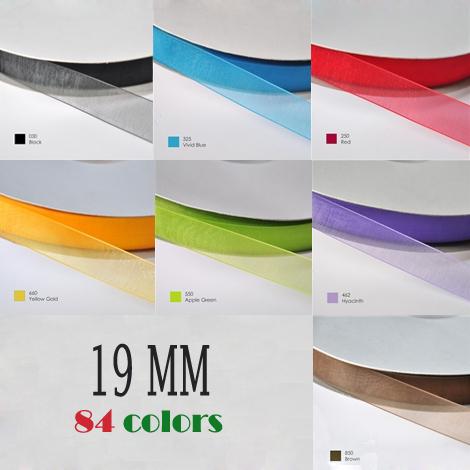free shipping 19mm organza ribbon 3/4